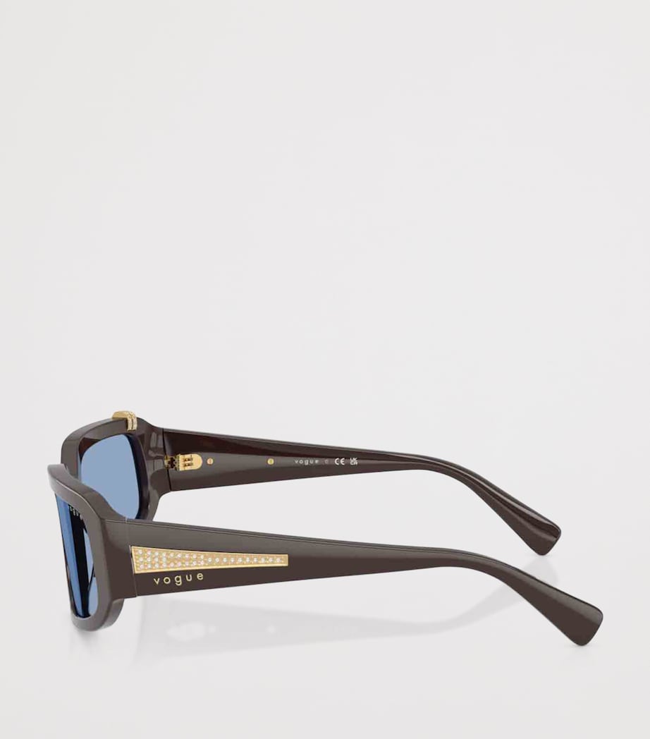 Vogue Rhinestone Irregular Sunglasses Image 3