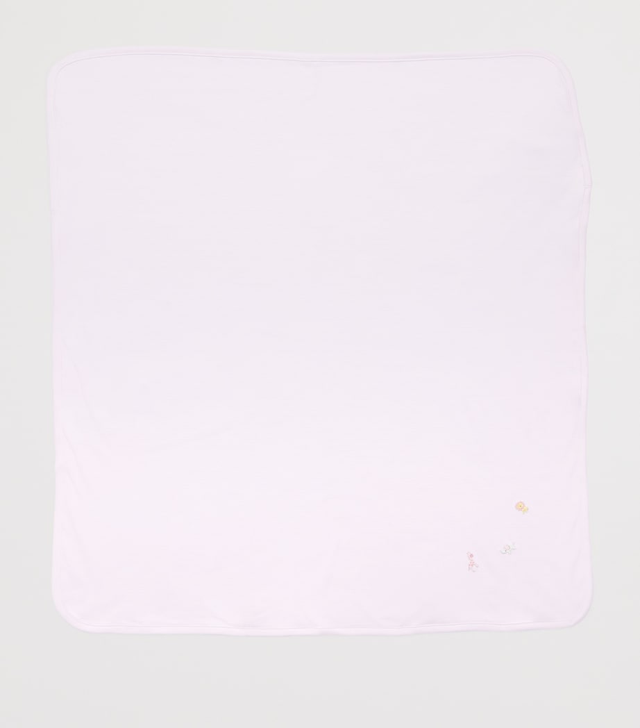 Kissy Kissy Cotton Striped Blanket (73cm x 73cm) Pink Image 2