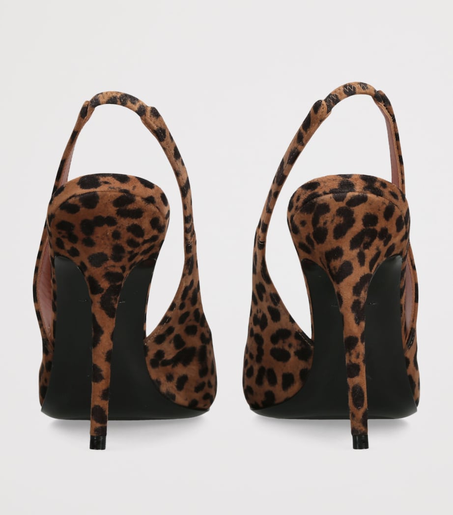 Suede Leopard Print Anok Slingback Pumps 105 BROWN/OTH Image 2