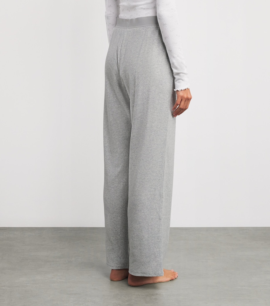 Stretch-Cotton Ribbed Trousers LIGHT HEATHER GREY Image 4