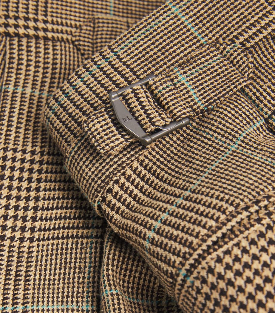 Wool Silk-Blend Tailored Trousers BROWN Image 5