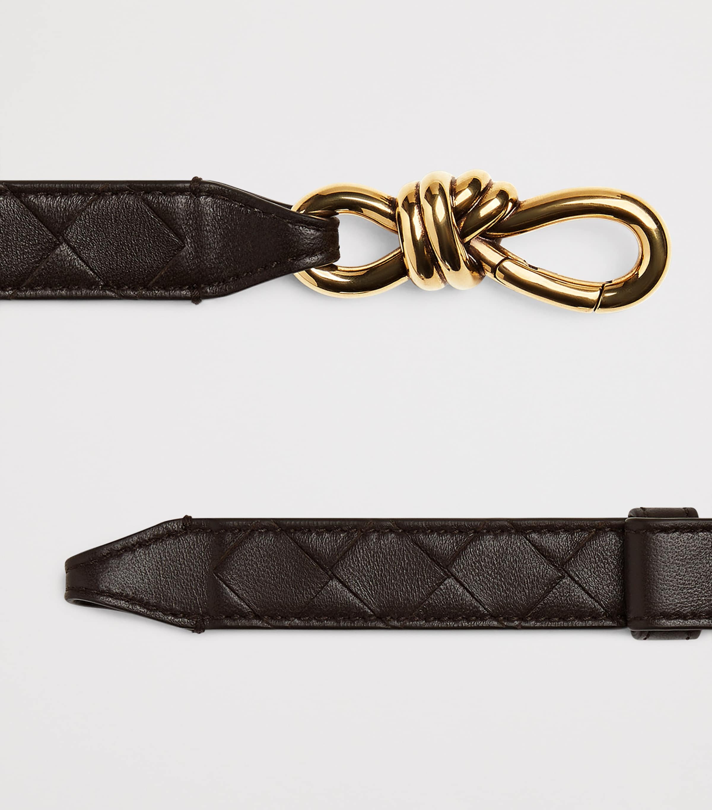 Bottega Veneta Leather Intrecciato Andiamo Belt Image 4
