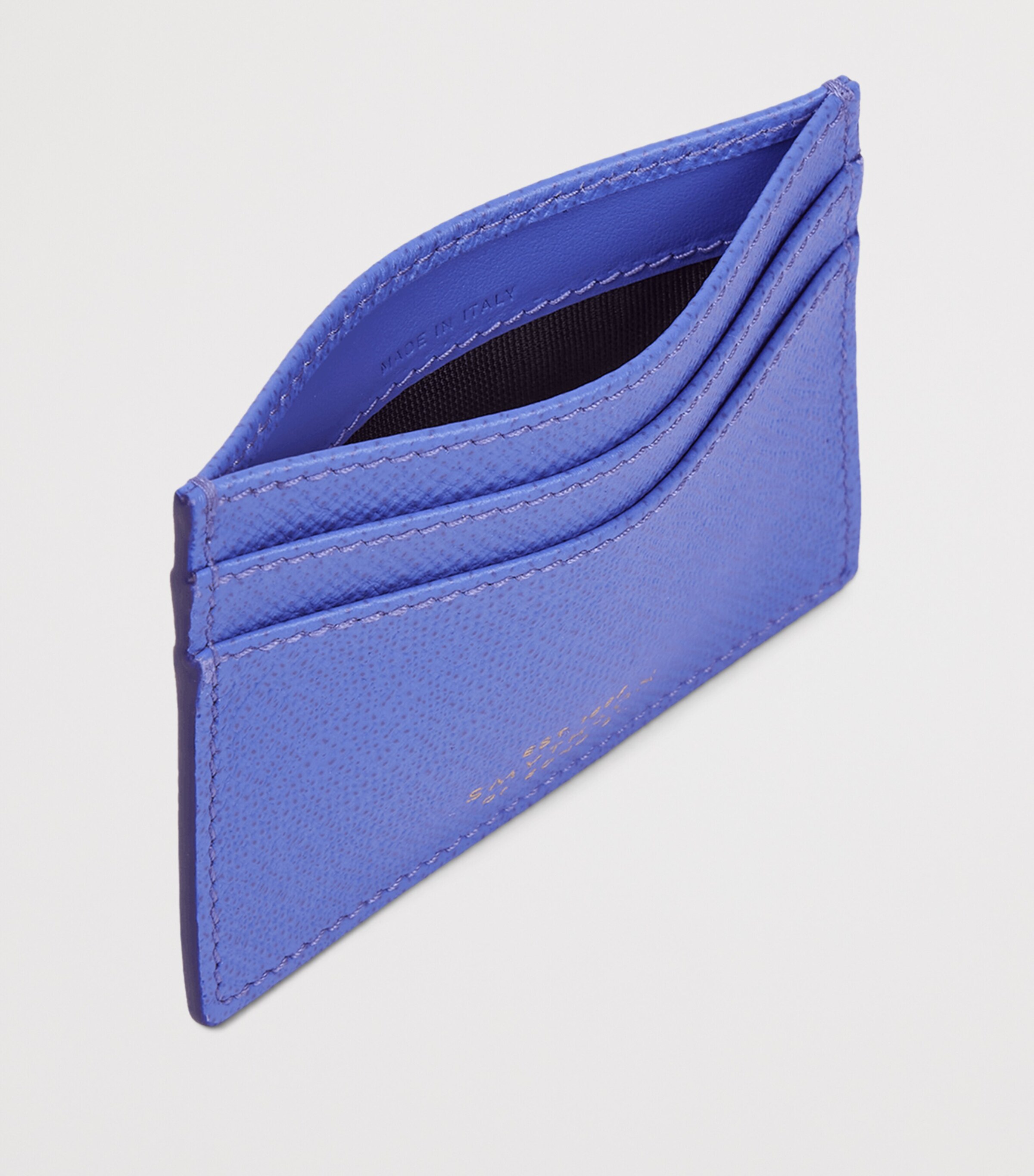 Smythson Calfskin Panama Card Holder Ultra Violet Image 2