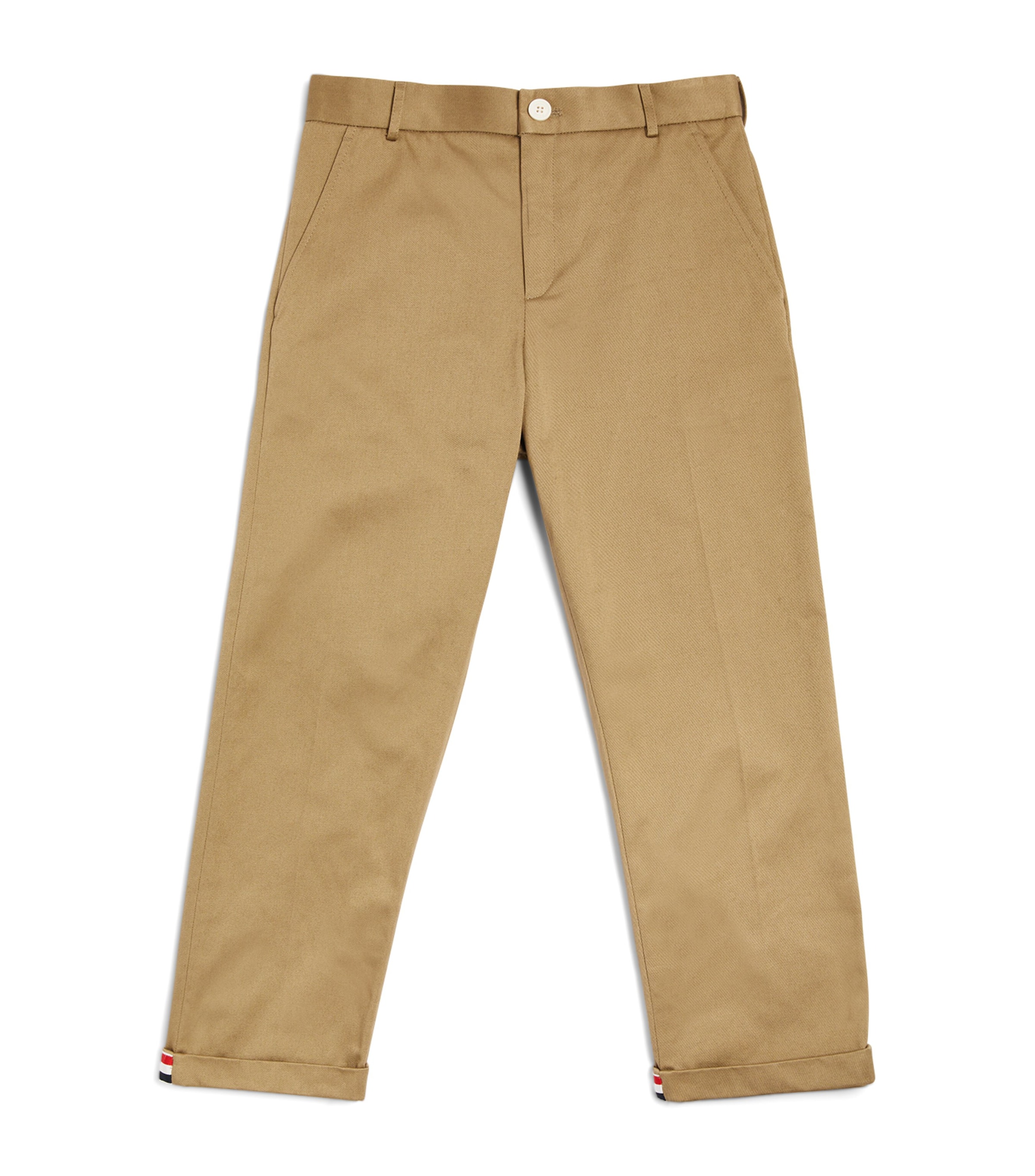 Shop Thom Browne Cotton Twill Chinos In Brown