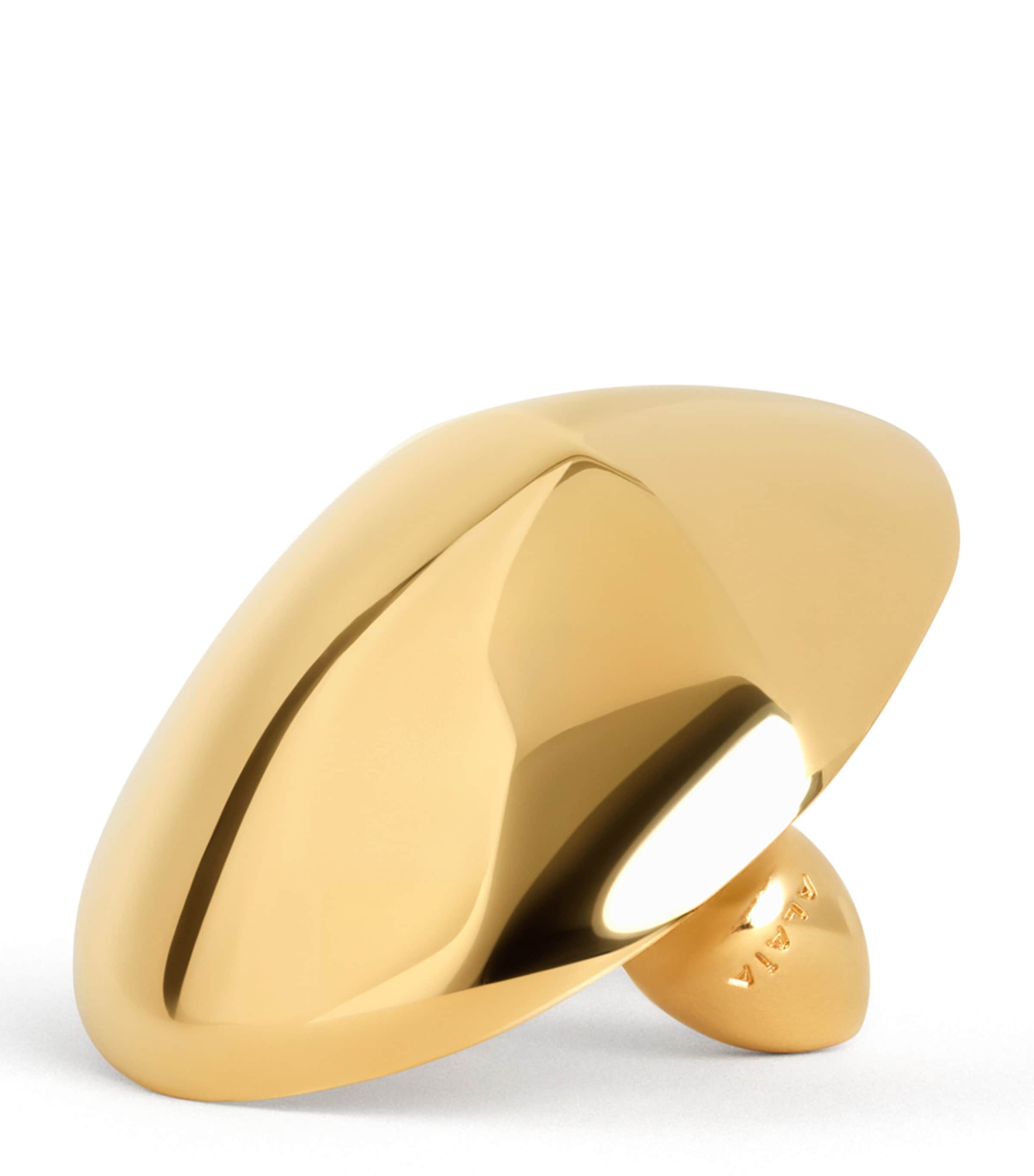 Alaïa Aluminium Dome Earrings Yellow Gold Metals Image 2