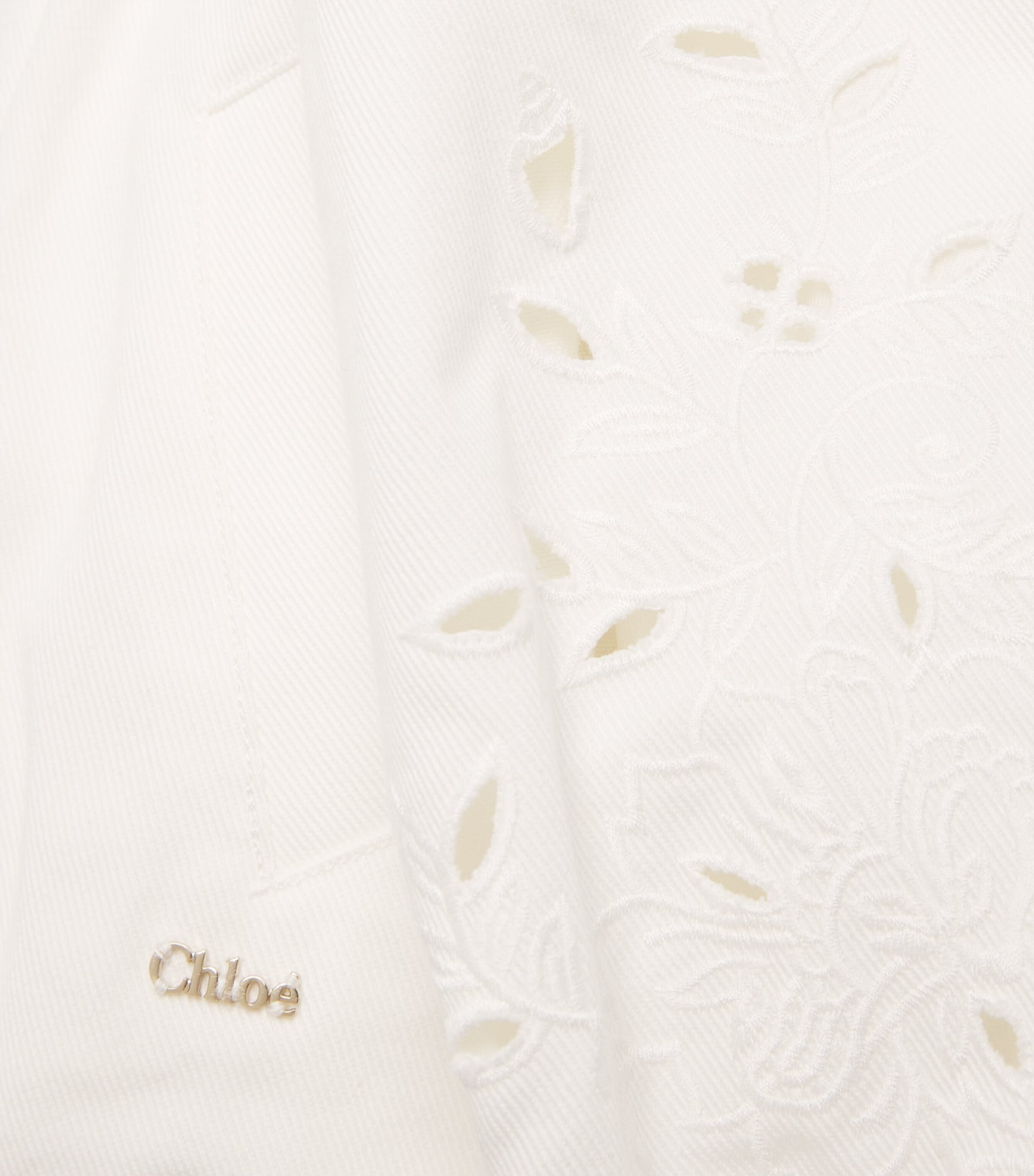 Embroidered Denim Jacket (4-14 Years) C20837/117OFFWHITE Image 3