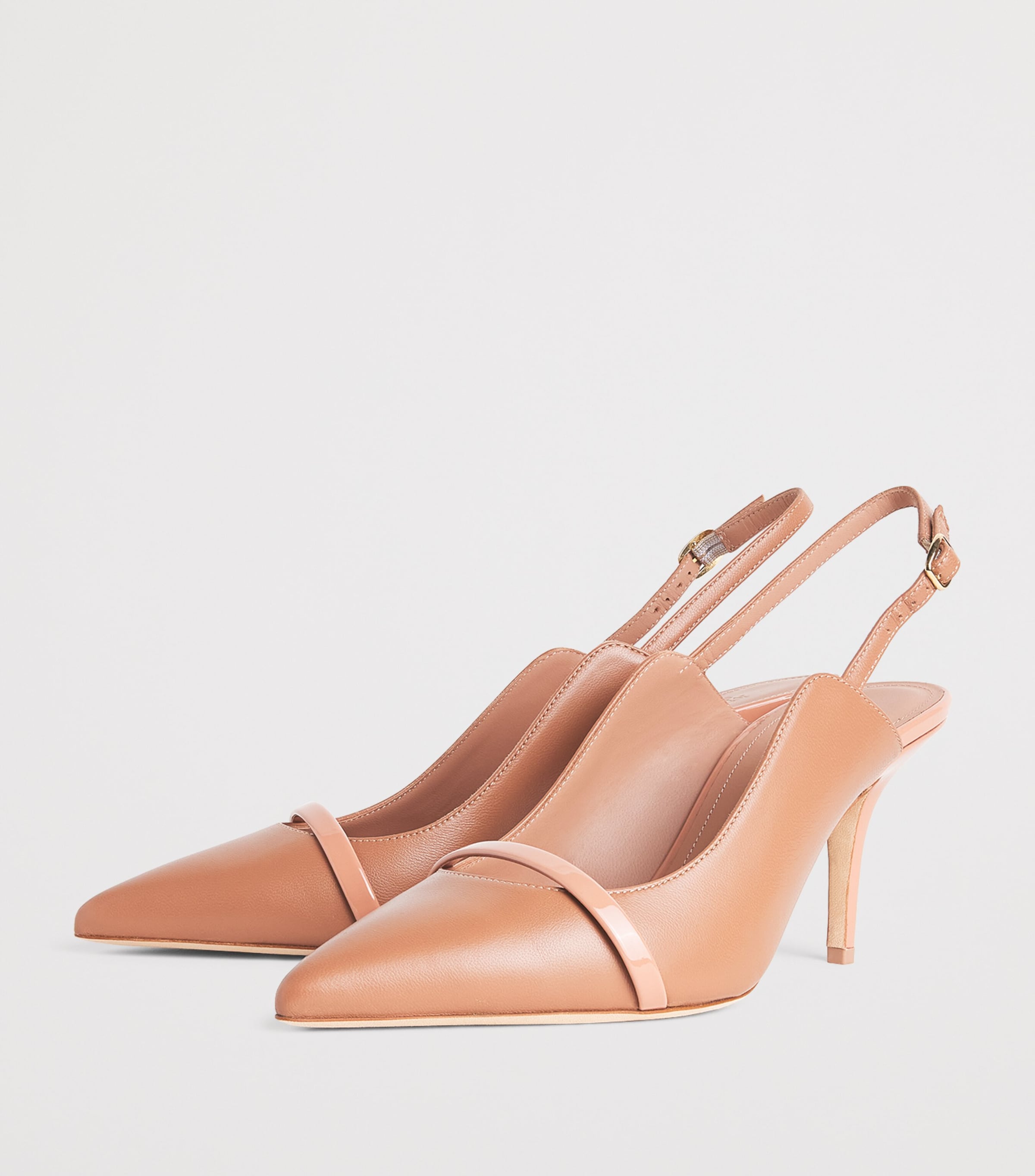 Malone Souliers Leather Marion Slingback Pumps 70 Blush Image 3