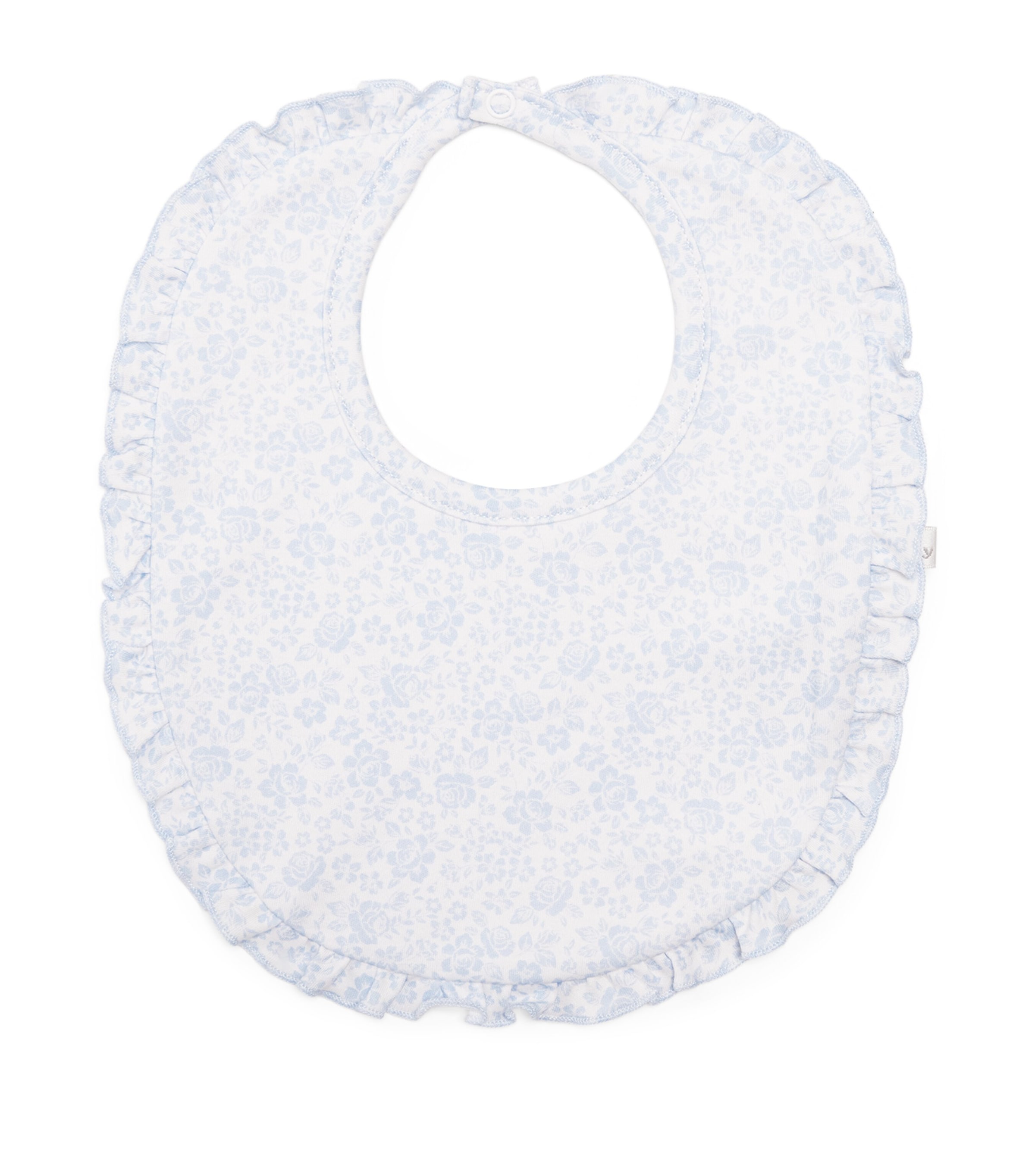 Kissy Kissy Pima Cotton Country Gardens Bib Blue Image 1