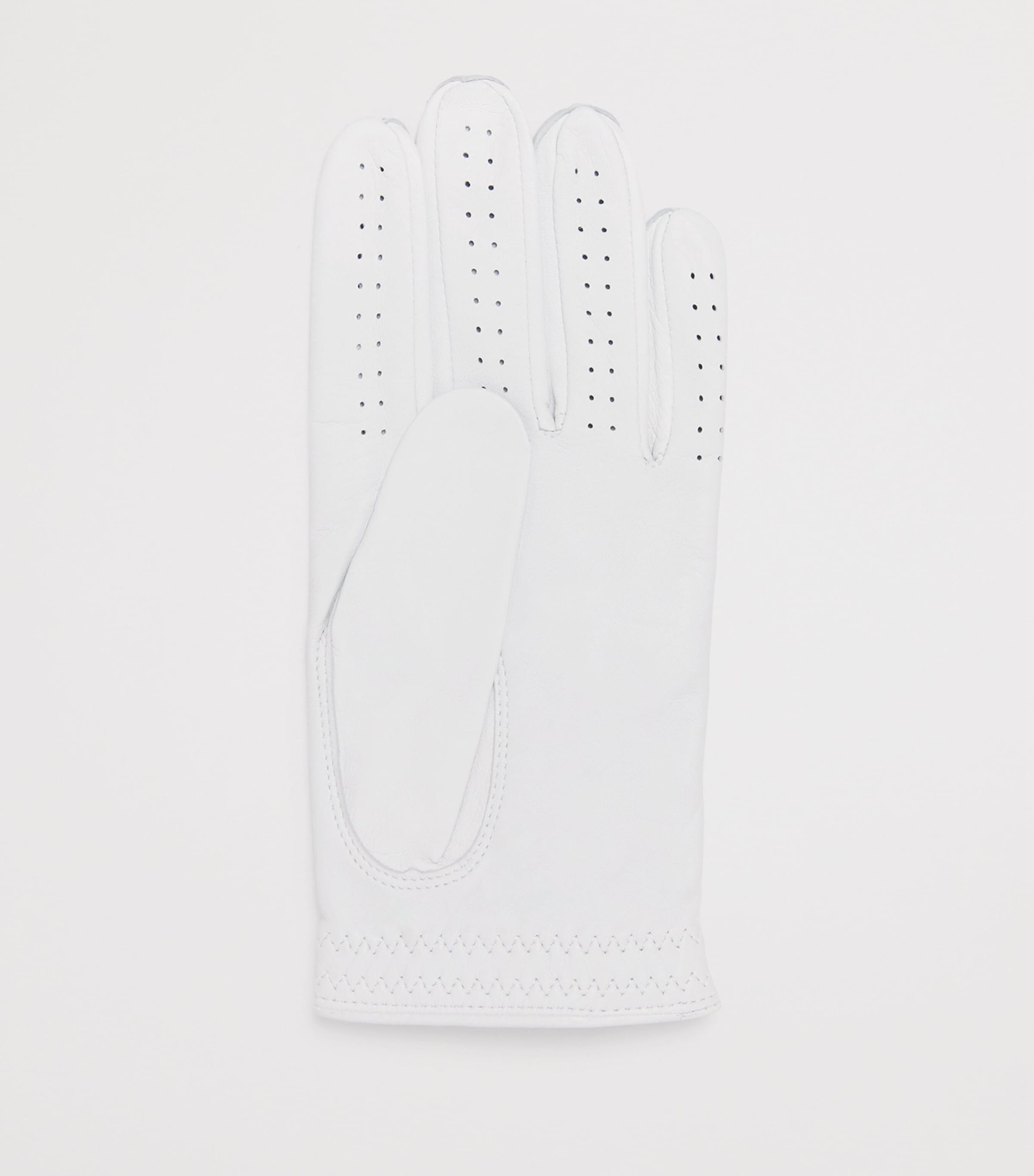 Leather Golfing Left Glove WHITE Image 3