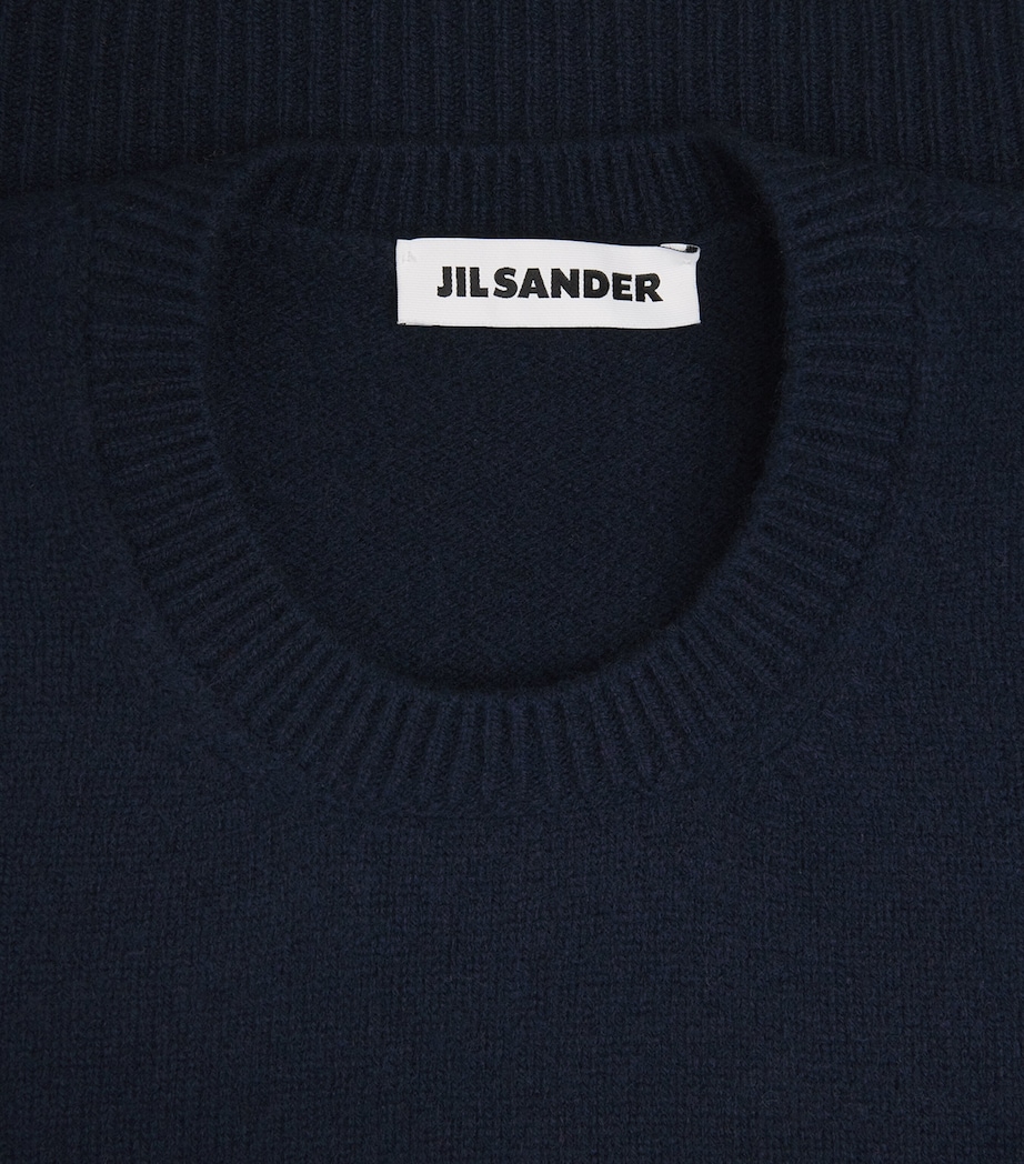 Jil Sander Womens Wool-Cashmere Sweater Ink Image 6