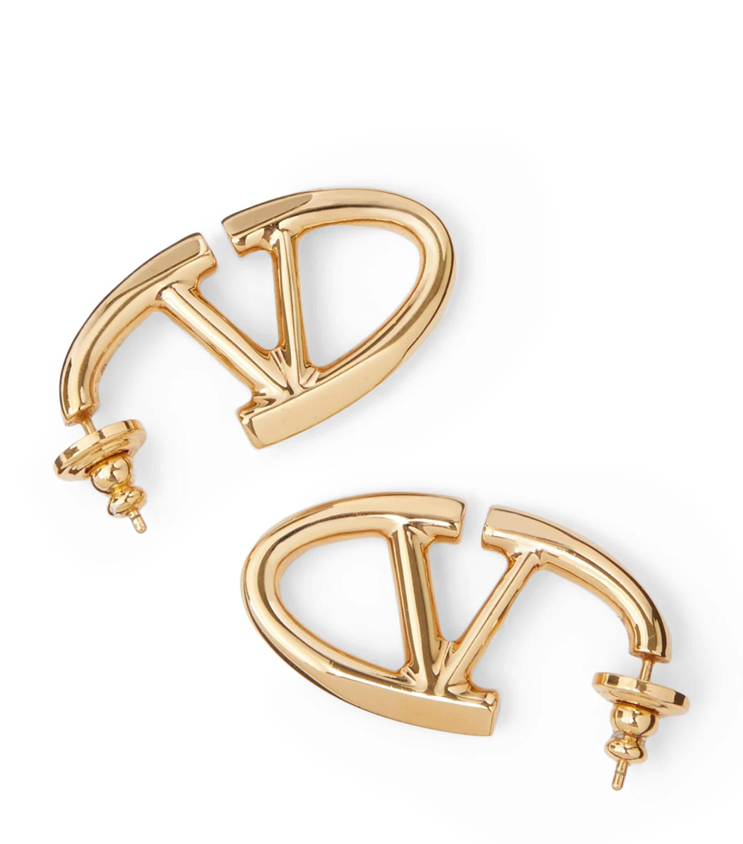 Valentino Garavani The Bold Edition Vlogo Earrings In Gold