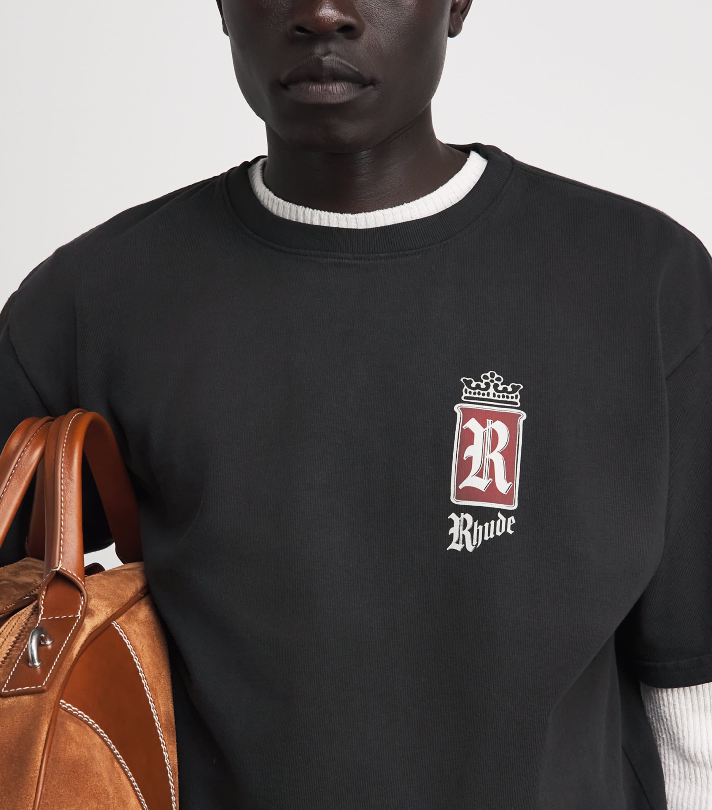Rhude Mens Cotton Fumar 91 T-Shirt Image 3