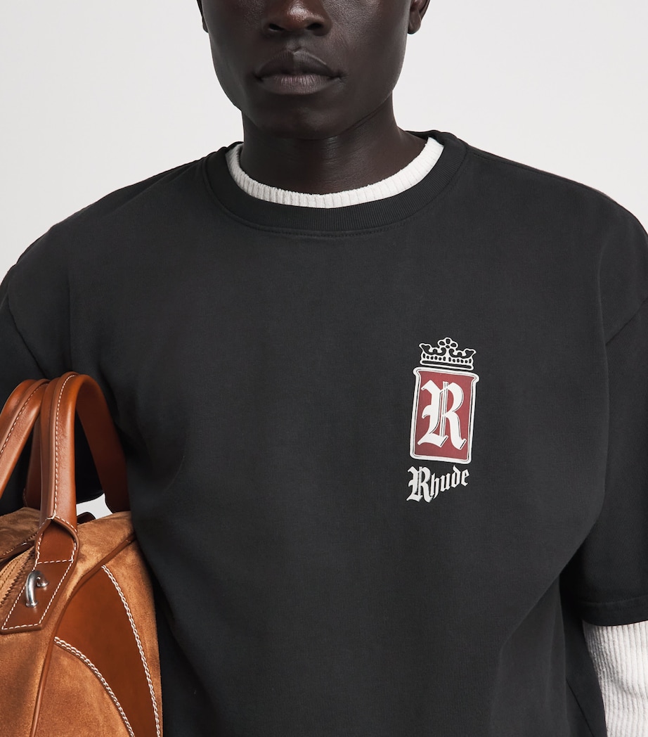 Rhude Mens Cotton Fumar 91 T-Shirt Image 3