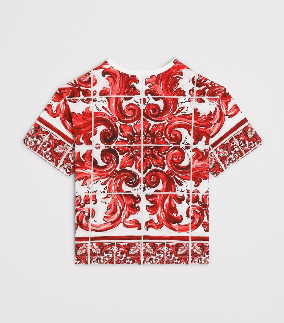 Dolce&Gabbana Kids Majolica Print T-Shirt (8-14 Years) Maiolica Ru Image 2