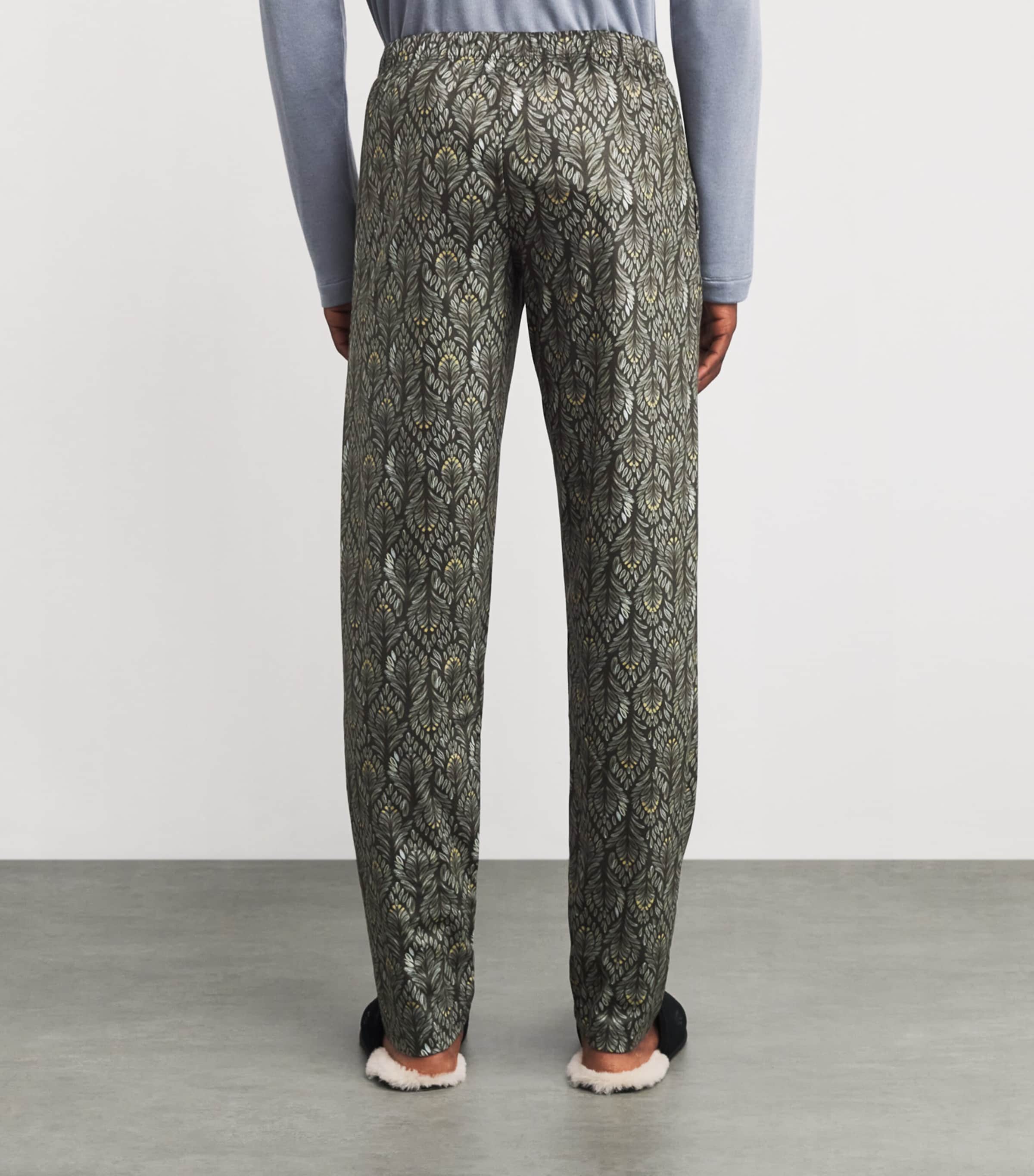 Cotton Night & Day Lounge Trousers 3034 LICHEN PATTERN Image 4