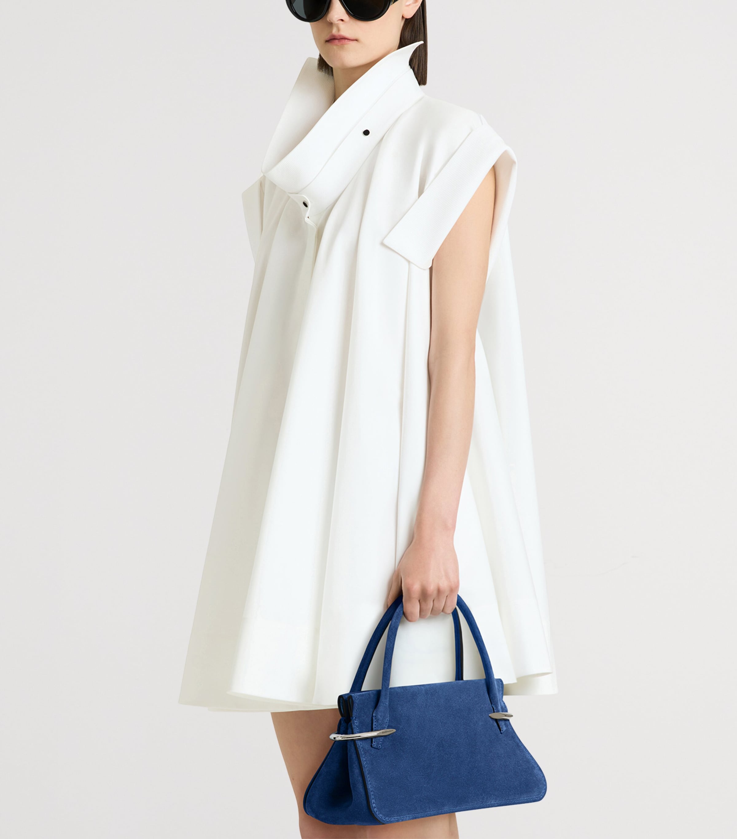 Givenchy Medium Suede Pinch Top-Handle Bag Image 3