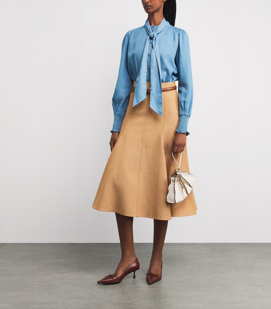 Cotton Chambray Blouse CHAMBRAY BLUE Image 2