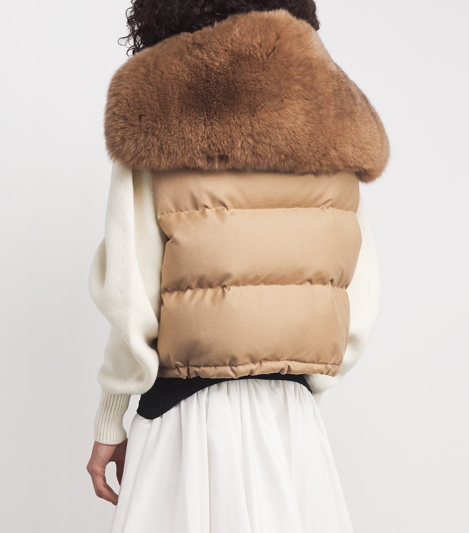 Down-Virgin Wool-Mink Gilet A2026 Image 4