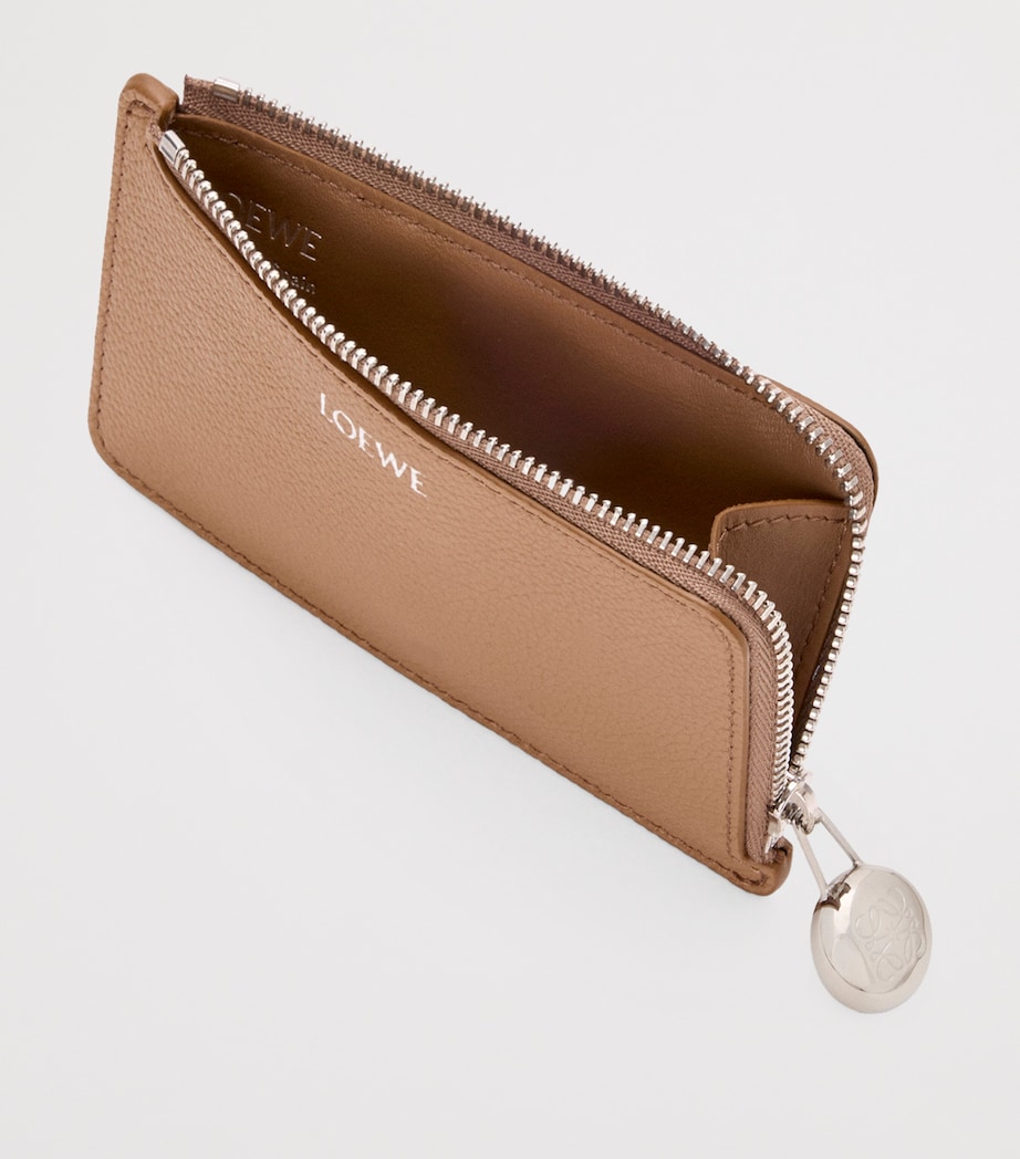 Leather Pebble Coin Card Holder MOCHA Image 3