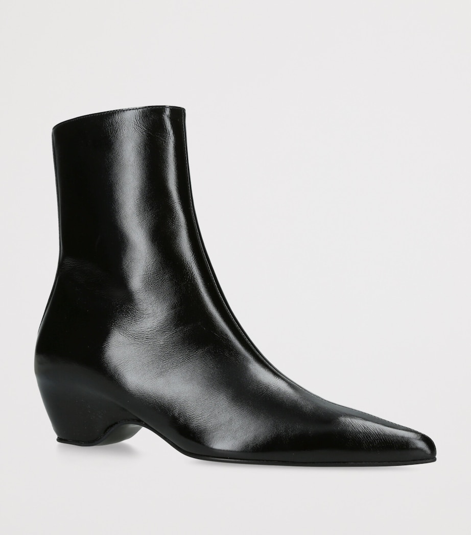 Leather Sybil Ankle Boots 40 BLACK Image 3