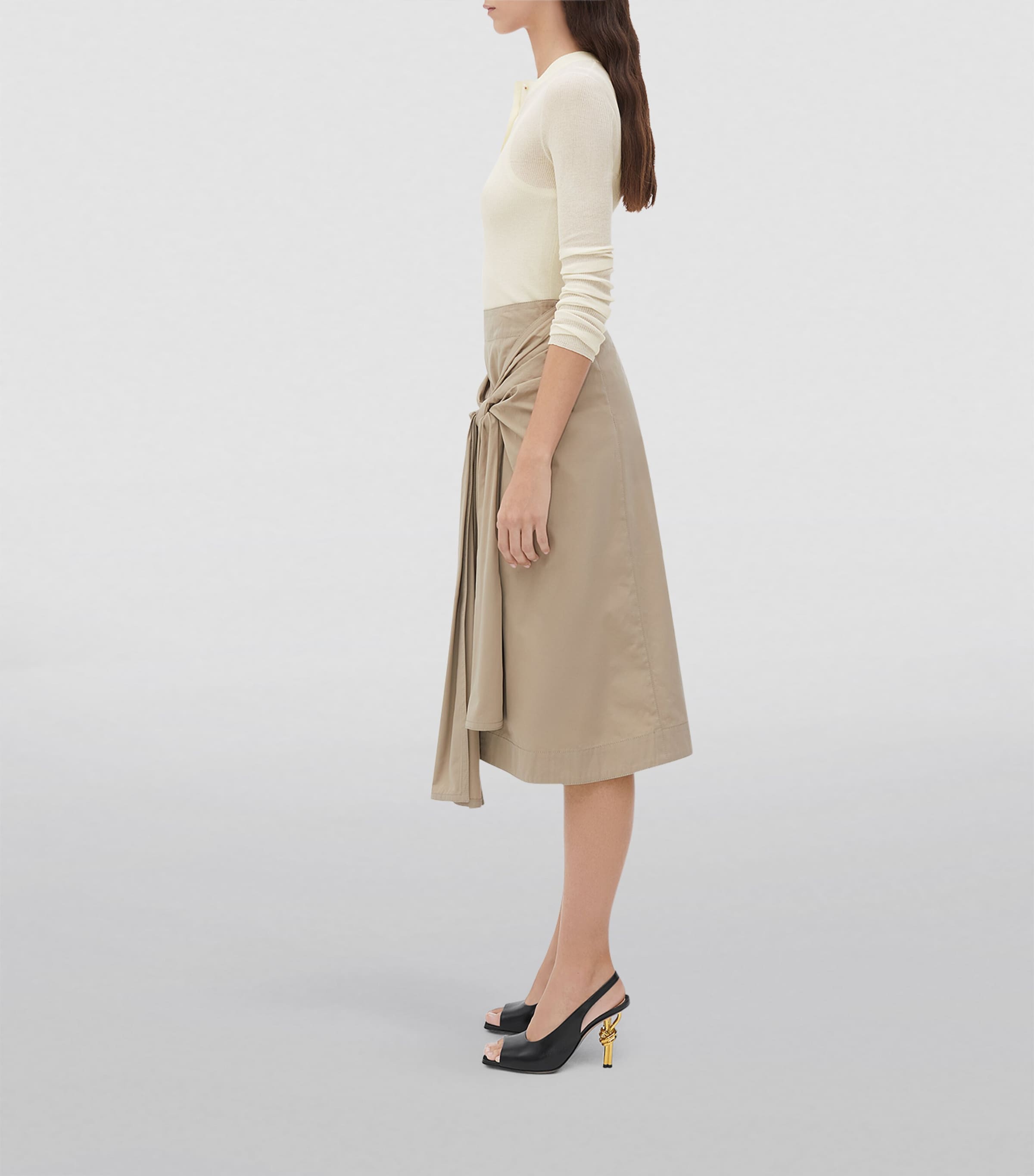 Leather Knot Slingback Heels 90 1000 Image 2