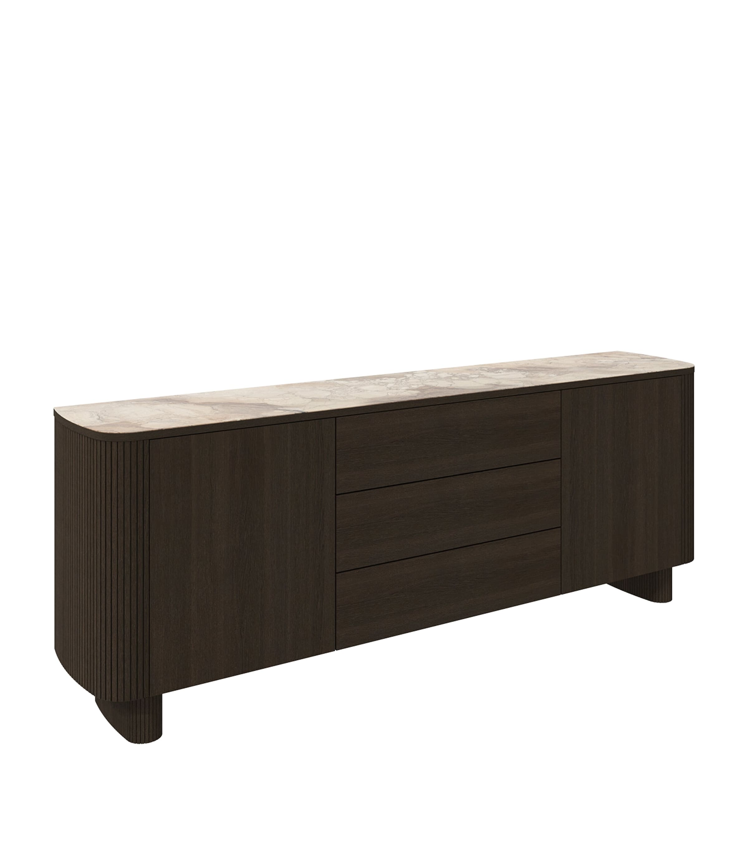 BoConcept Ceramic and Oak Santiago Sideboard Brown / Dark Oak Image 4