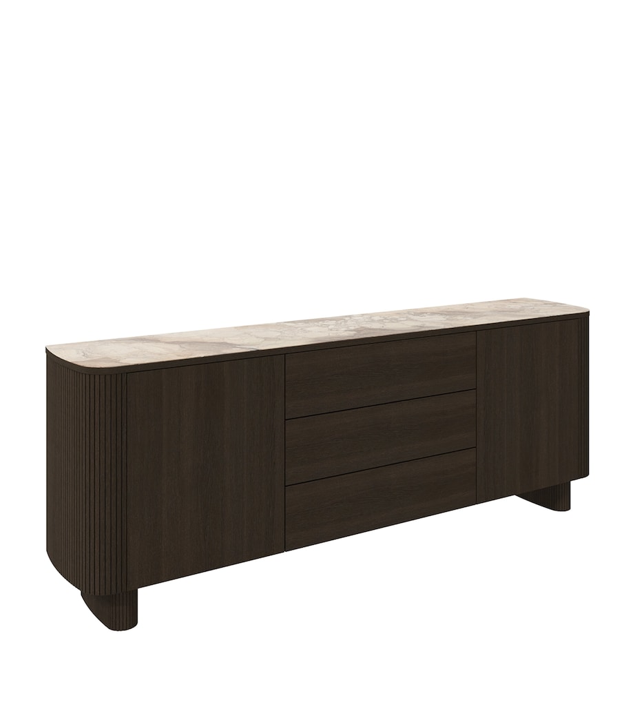 BoConcept Ceramic and Oak Santiago Sideboard Brown / Dark Oak Image 4