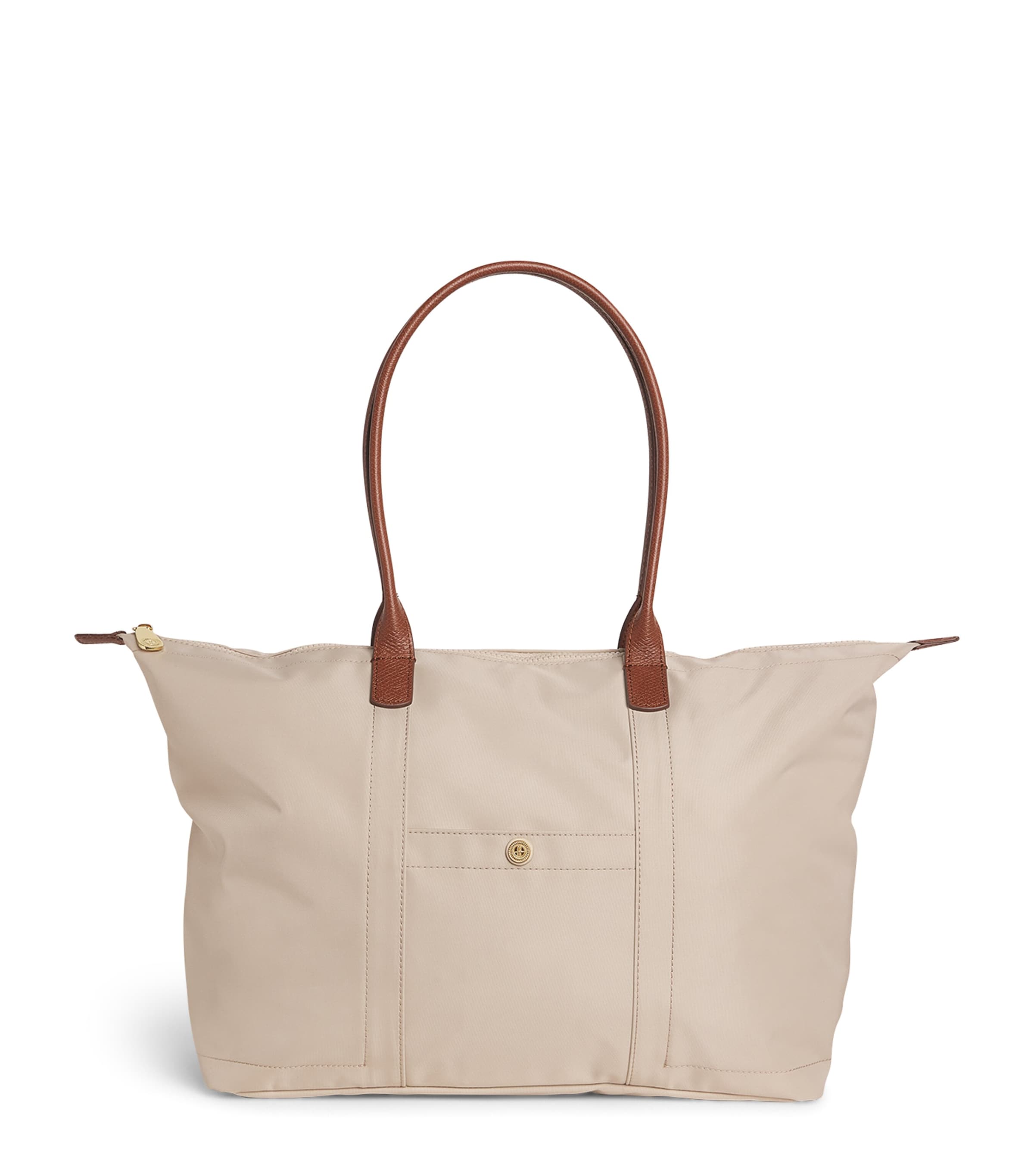 Harrods Medium Nylon Tote Bag Neutral Image 1