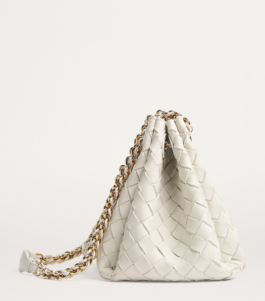 Bottega Veneta White Intrecciato Parachute Shoulder Bag Harrods UK