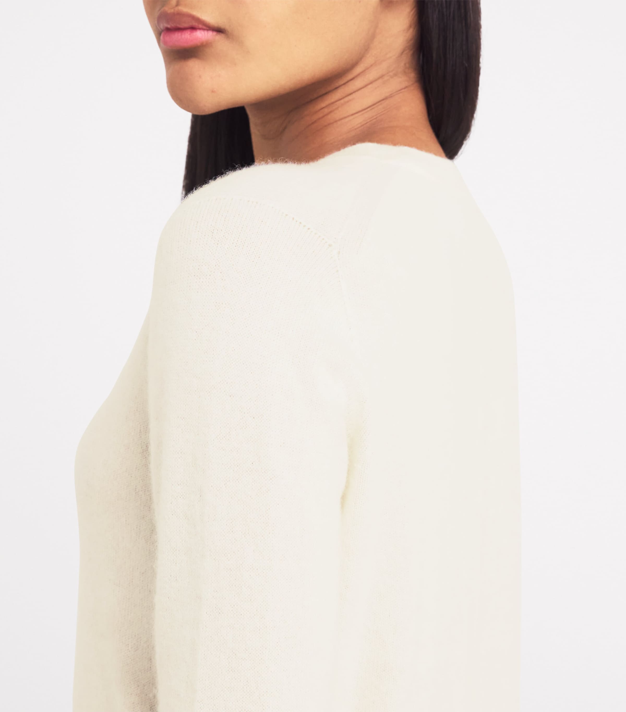 Cashmere Round-Neck Sweater IVORY Image 6