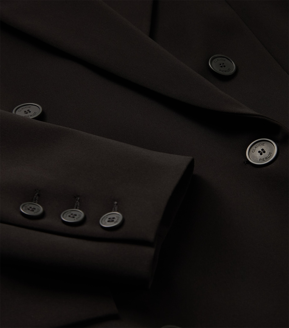 Double-Breasted Tailored Blazer BLACK Image 2