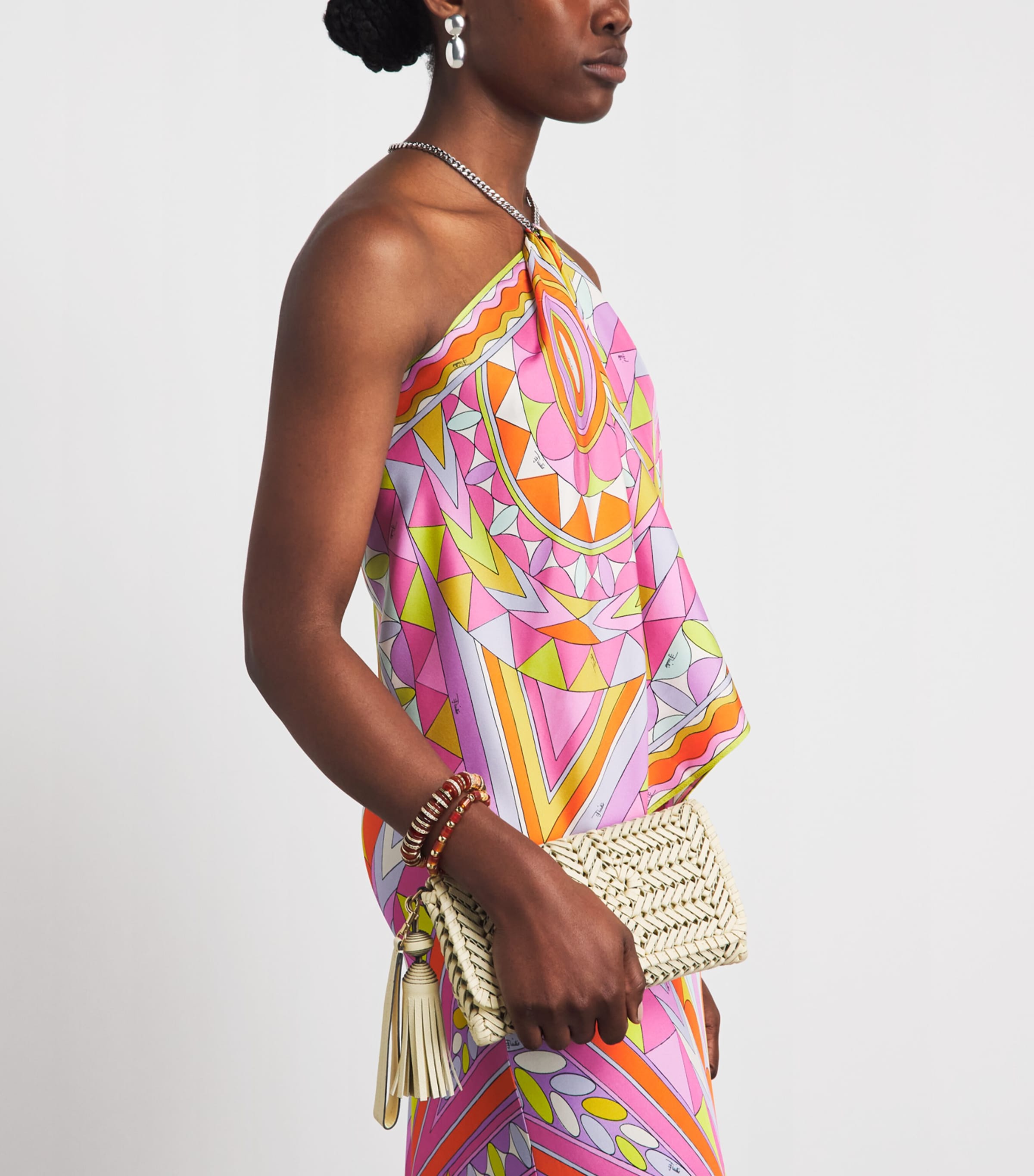 Anya Hindmarch Leather Woven Neeson Clutch Bag Butter Image 4