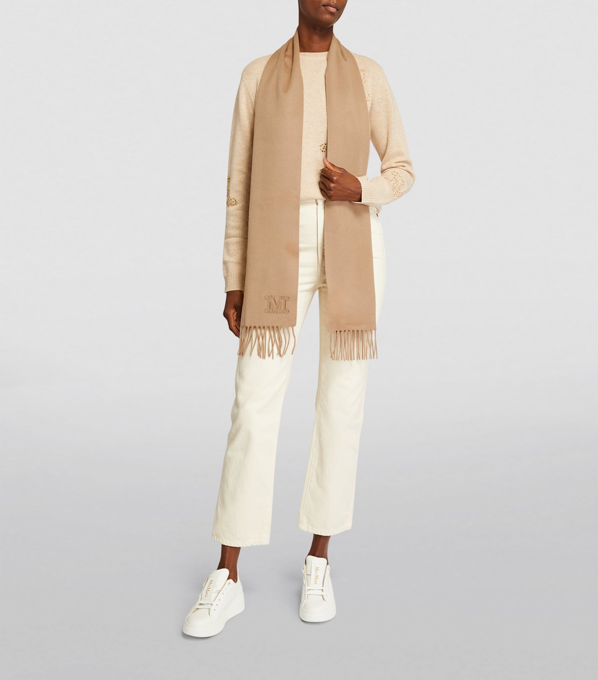 Cashmere Scarf BEIGE Image 2