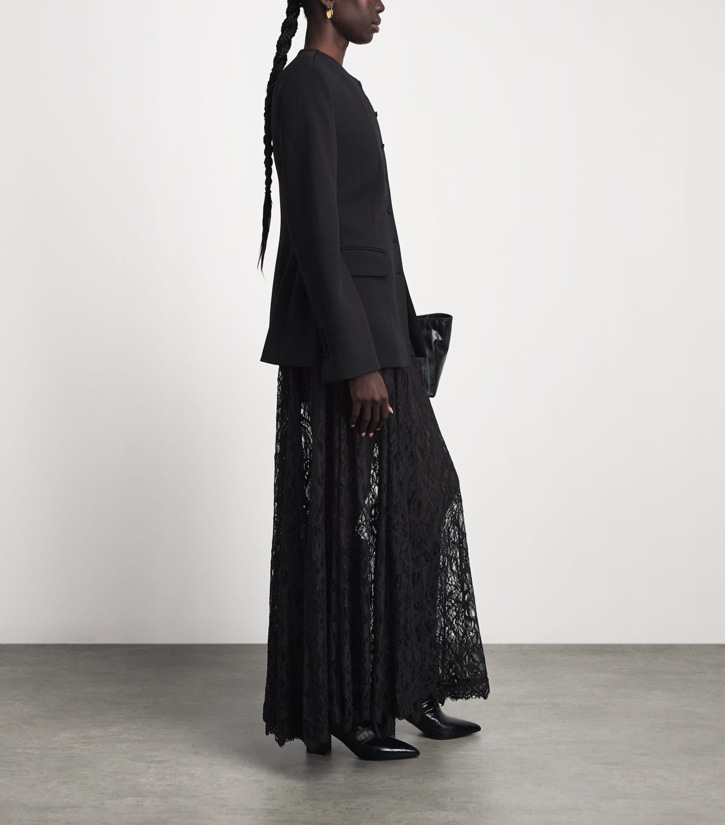 CAMILLA AND MARC Womens Lace Elaris Maxi Skirt Dblk Black Image 2