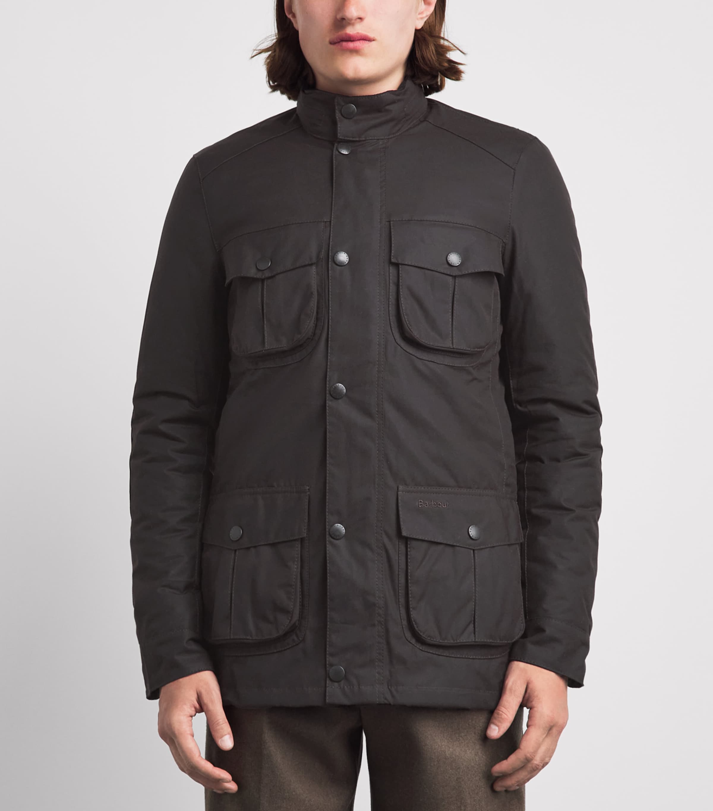 Barbour Mens Waxed Corbridge Jacket Rustic/classic Image 4