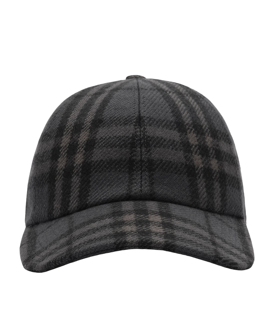 Burberry Wool Check Baseball Cap Iron Grey Ip Check Image 1