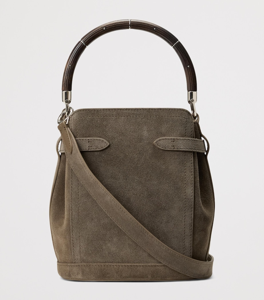 Ralph Lauren Collection Suede Ralph Bucket Bag Dark Taupe Image 2