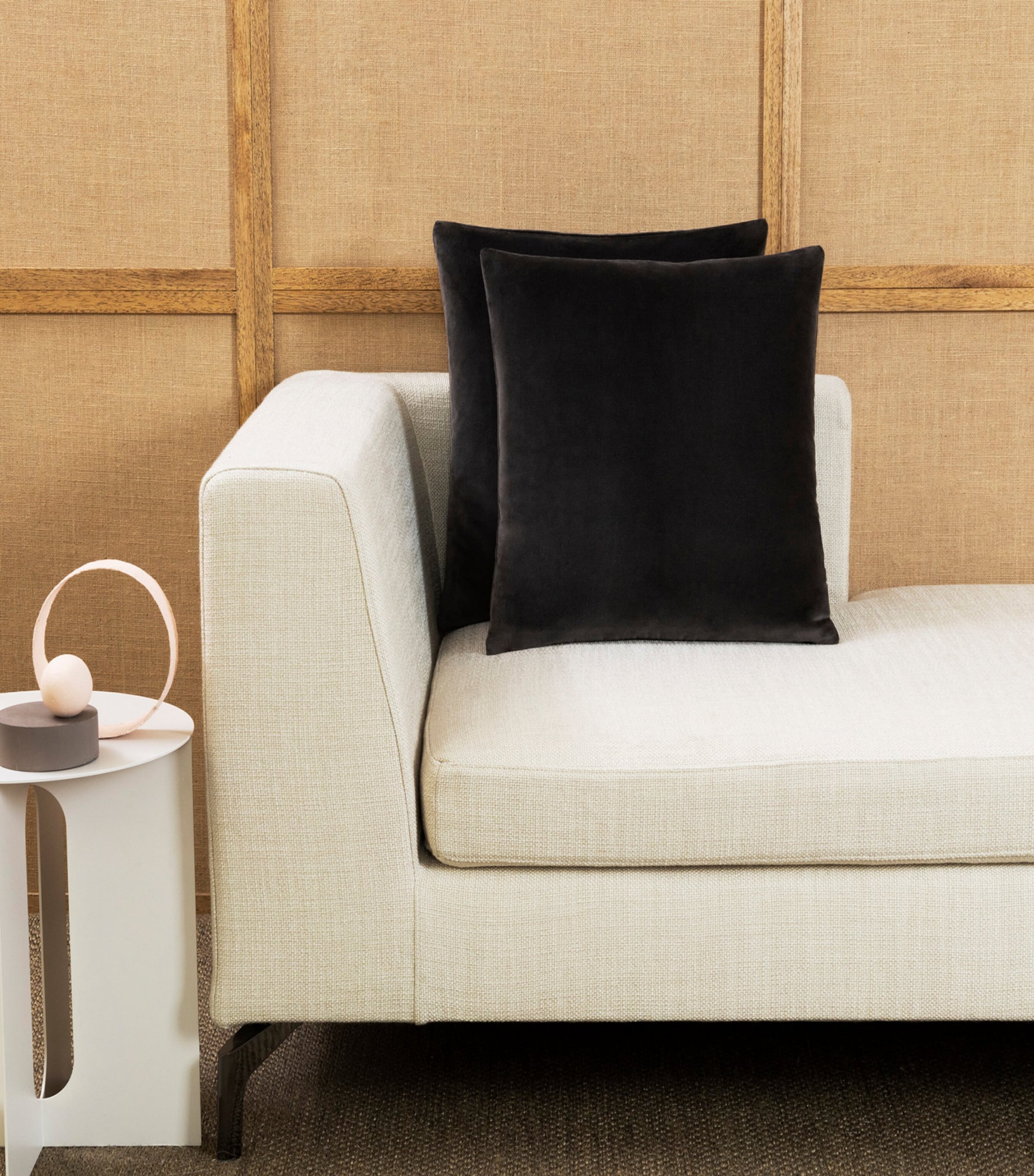 Luxury Velvet Cushion Cover (50cm x 50cm) 0209 - MAHOGANY GREY Image 2