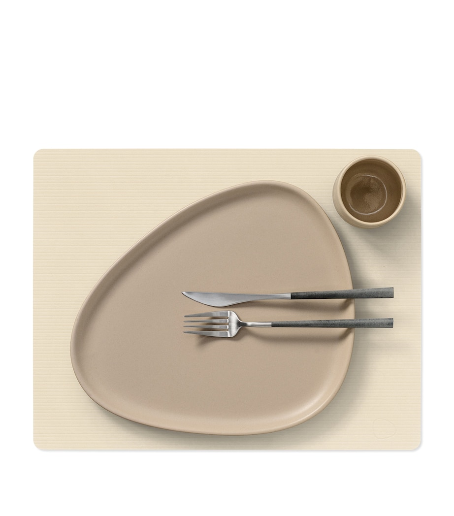 Large Square Corduroy Placemat (Set of 4) VANILLA Image 2