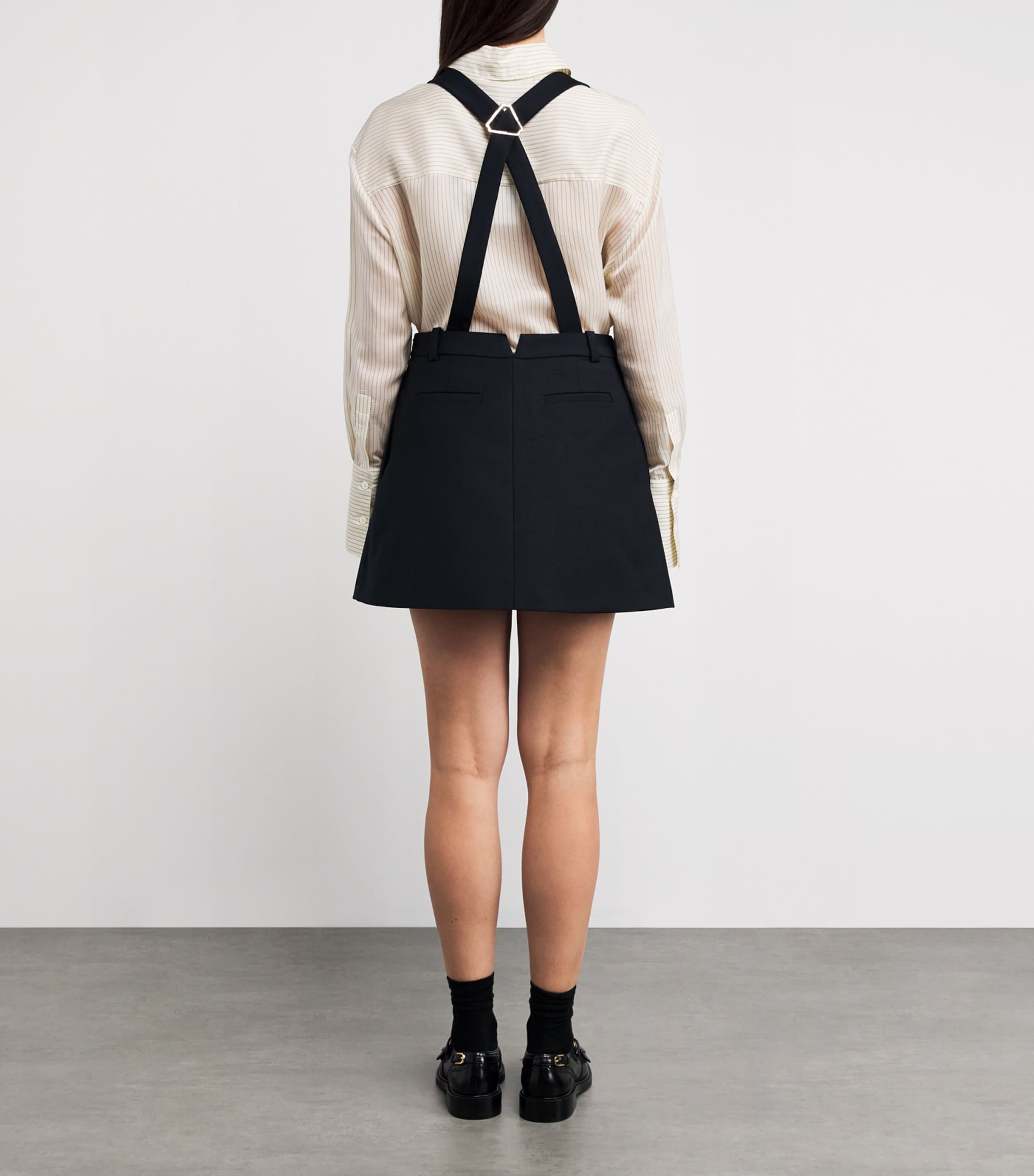 Pinafore Mini Dress NAVY Image 3