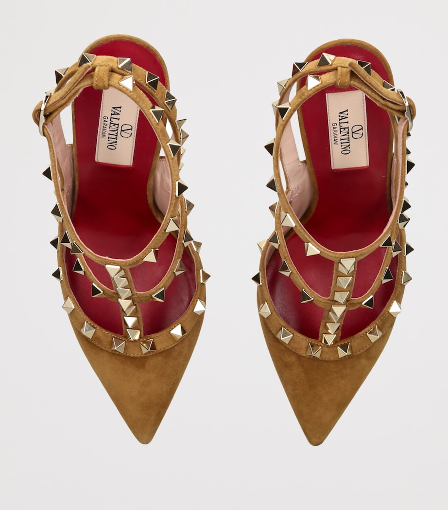 Valentino Garavani Leather Rockstud Pumps 100 Beige Image 4