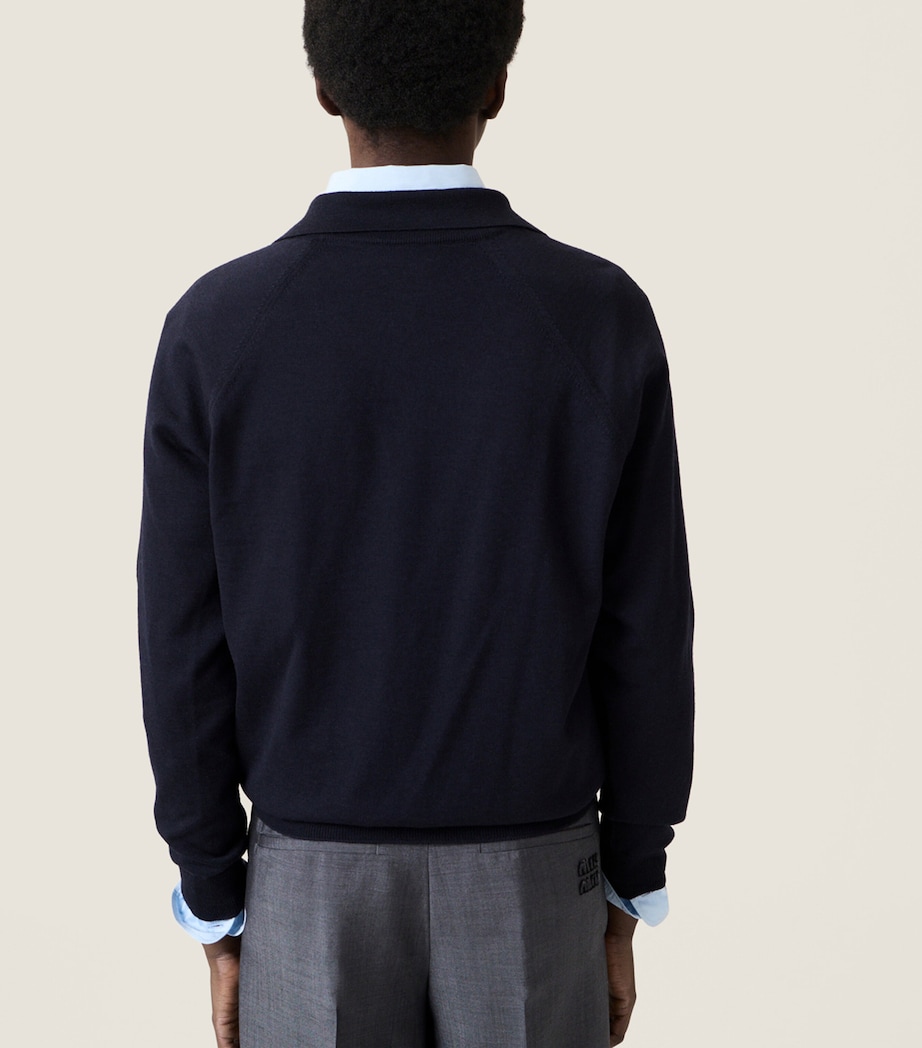 Miu Miu Womens Wool Polo Sweater Image 3