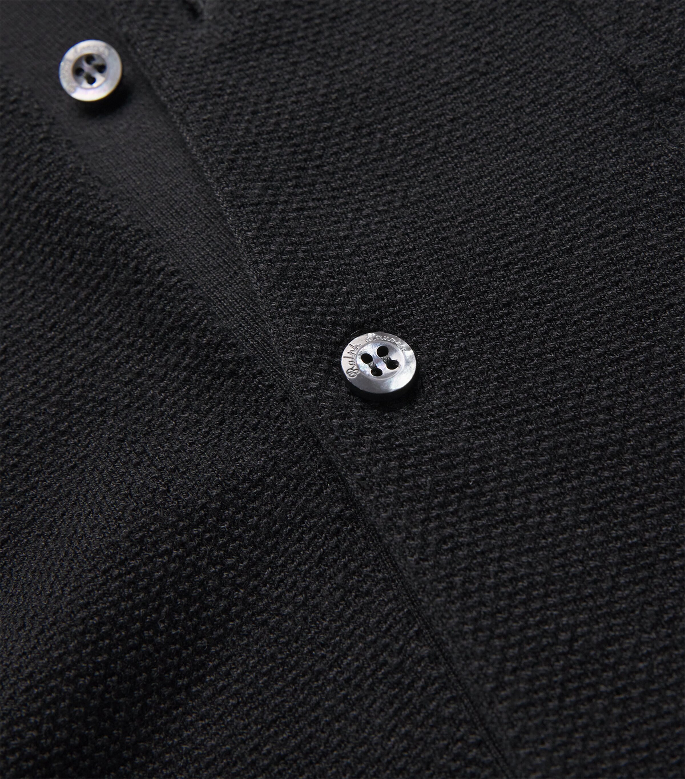 Ralph Lauren Purple Label Mens Silk-Cotton Cardigan Classic Black Image 5