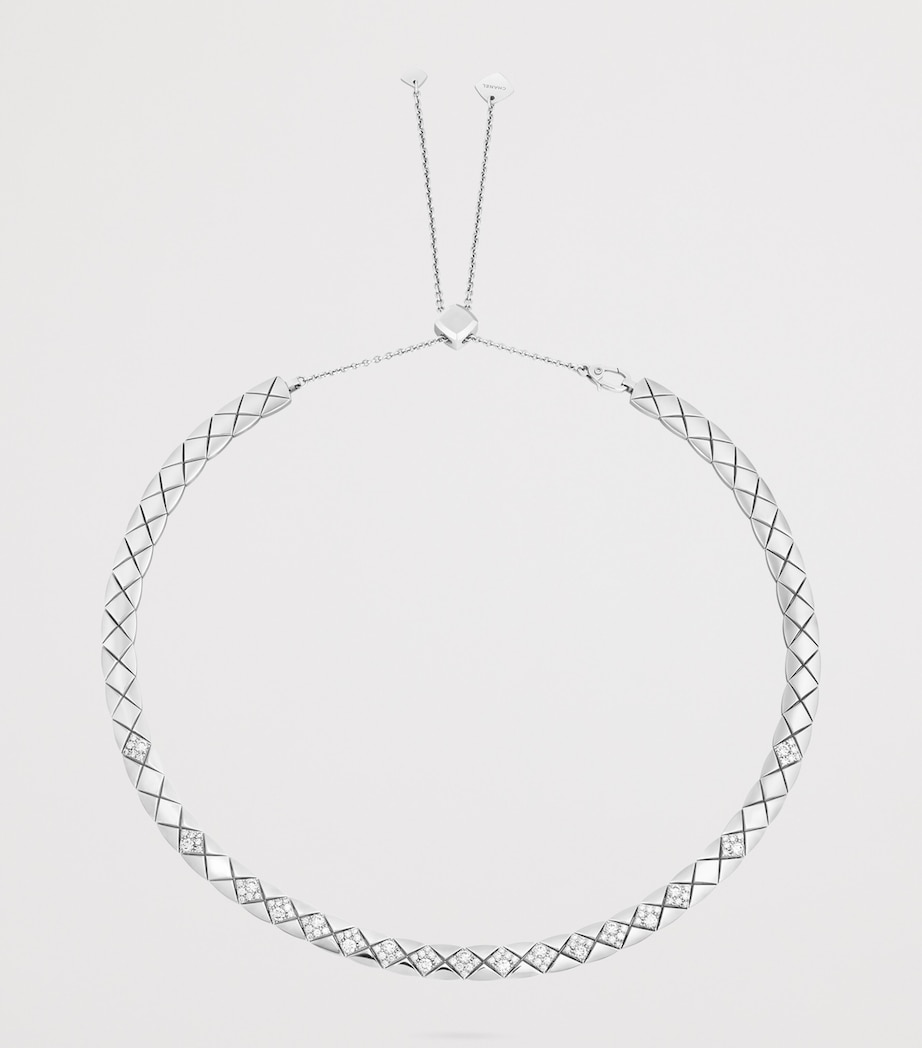 White Gold and Diamond Coco Crush Necklace WHITE GOLD Image 3