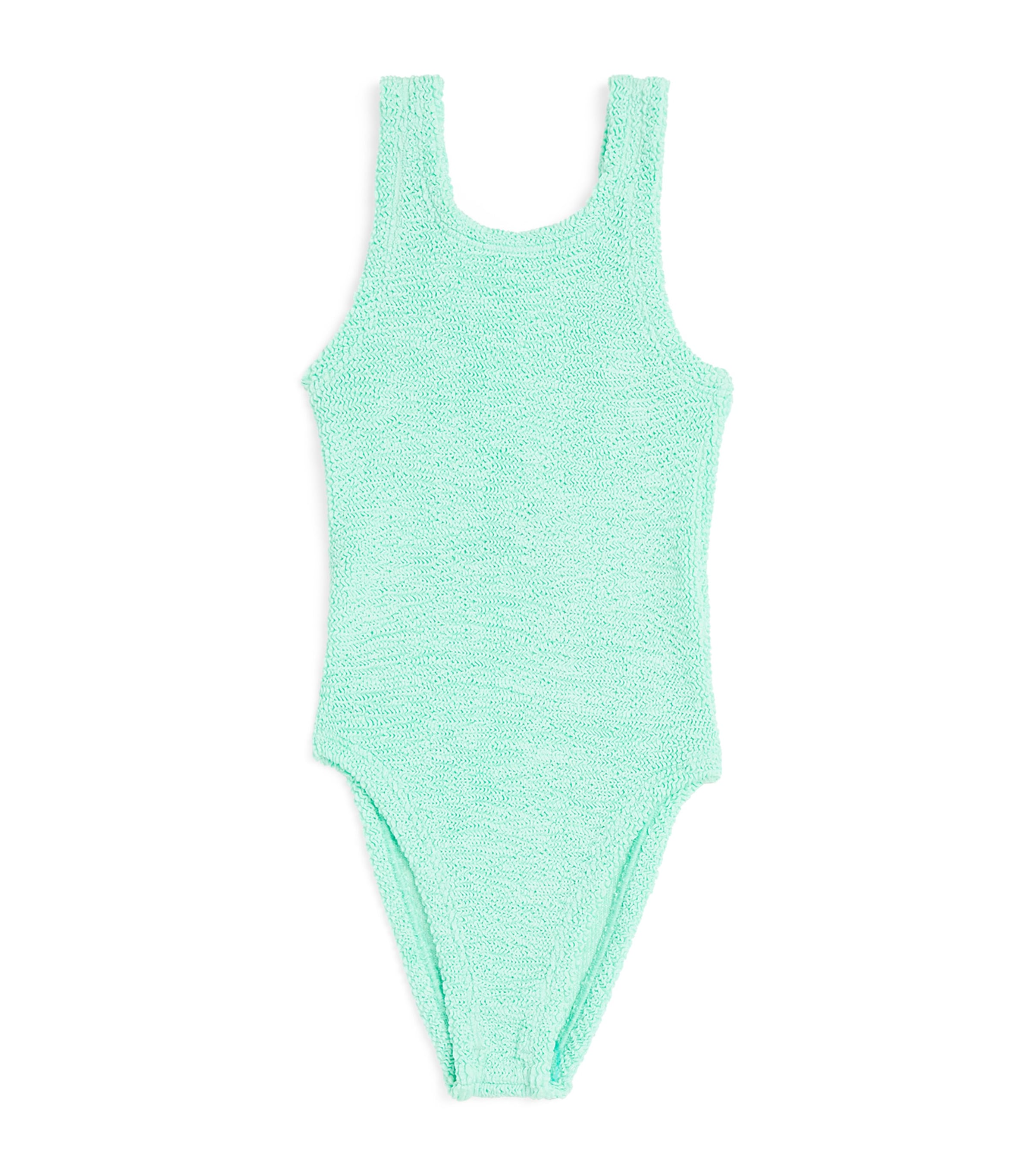 Hunza G Kids Classic Swimsuit (7-12 Years) Metallic Mint Image 1
