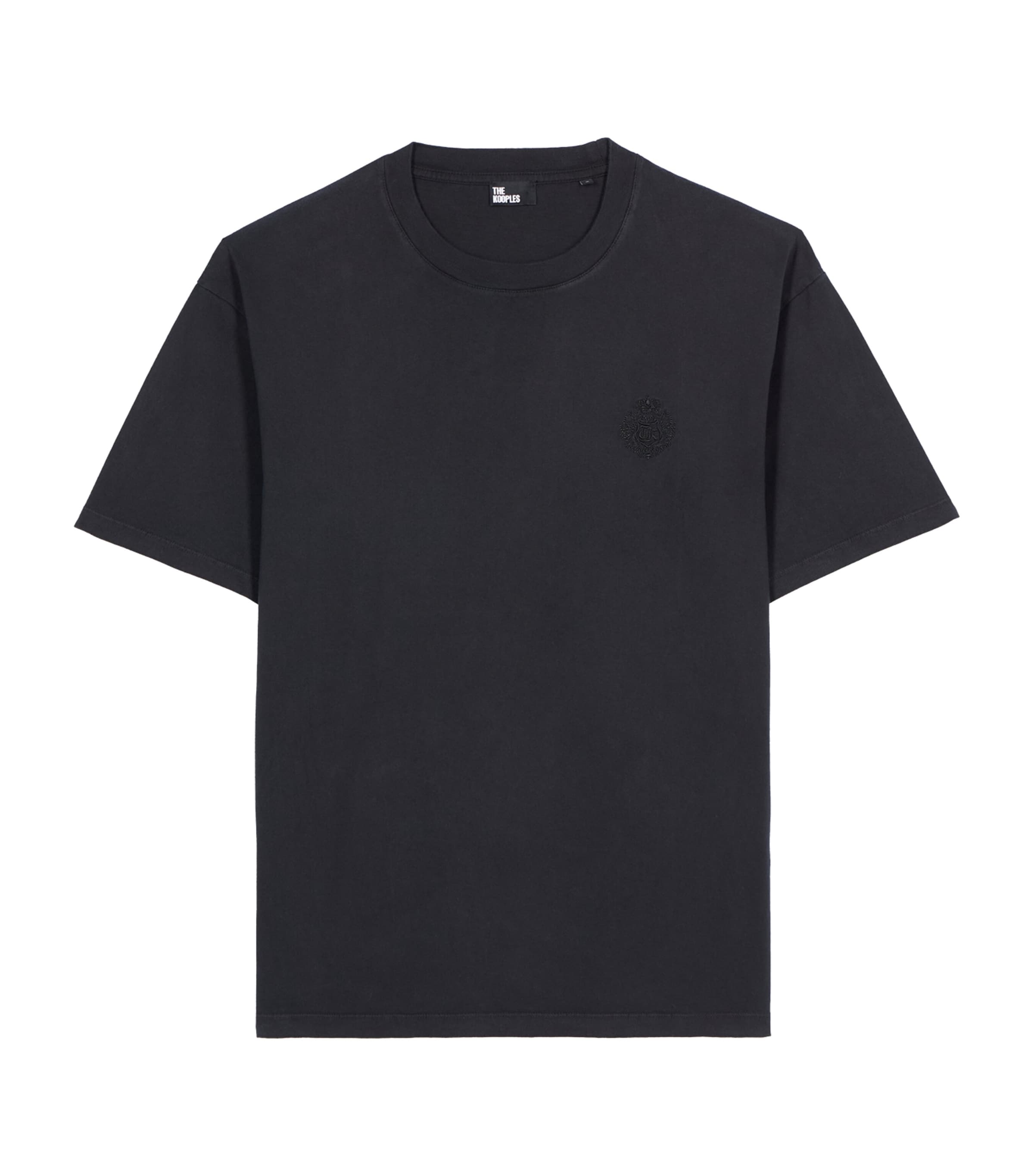 The Kooples Cotton Logo T-shirt In Black