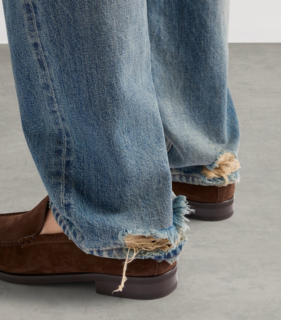 Distressed Straight Jeans F0008 Image 4