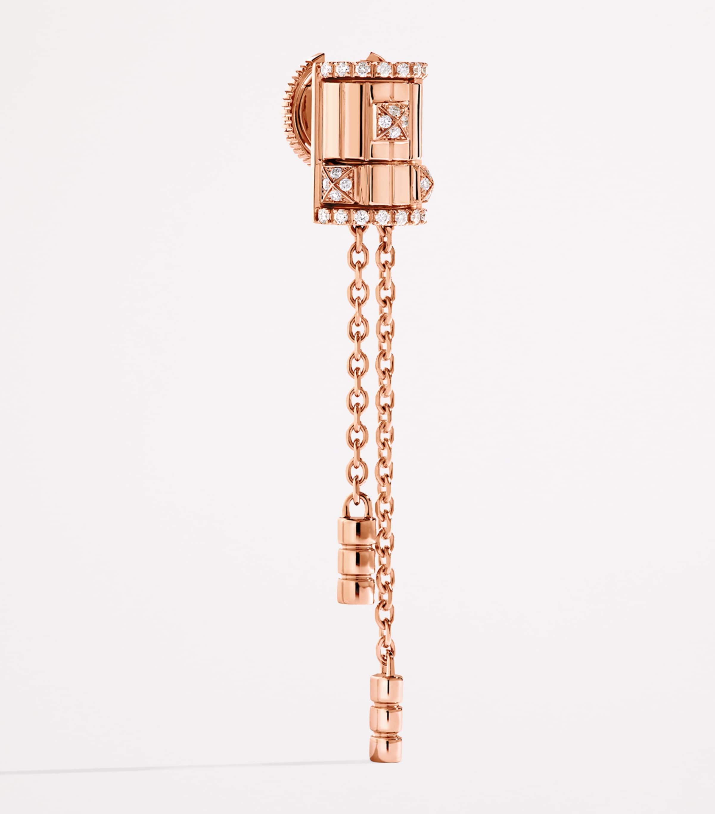 Rose Gold and Diamond LIFE Tassel Earrings ROSE GOLD Image 2