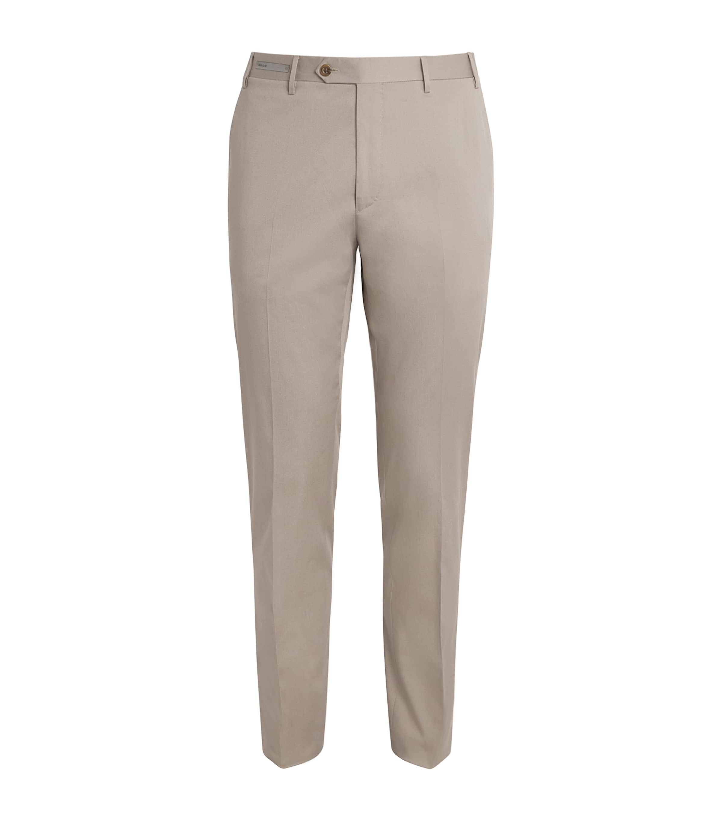 Stretch-Cotton Tailored Trousers 029 NATURAL / BEIGE Image 1