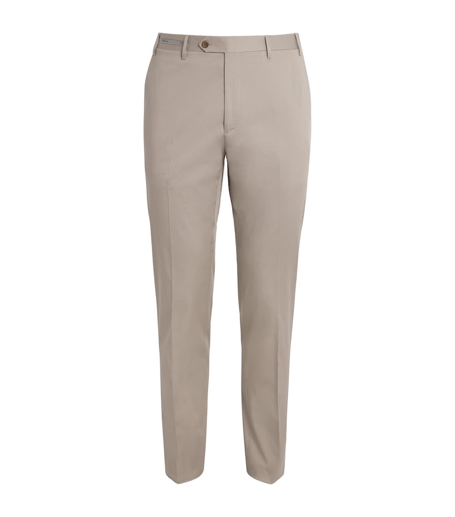 Stretch-Cotton Tailored Trousers 029 NATURAL / BEIGE Image 1